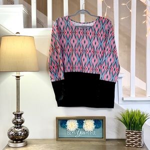 Just arrived! Pink & black Aztec long sleeve!